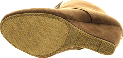 Anna Sally-5 Womens Adorable Almond Toe Lace Up Wedge Ankle Bootie