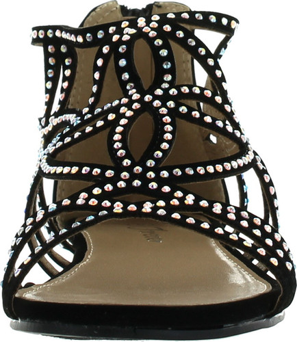 Forever Tory-63 Womens Cut Out Back Zip Flat Sandals