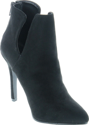 Bella Marie Kendall-10 Women's Soft Round Toe Elastic Cut Out Stiletto Booties