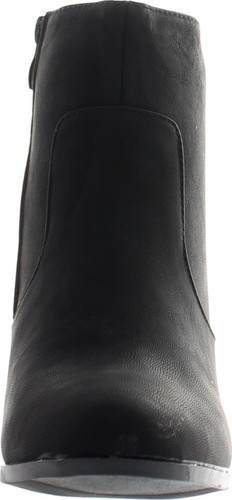 Top Moda Oscar-1 Women's High Top Ankle Side Zip Chunky Heels Nubuck Booties