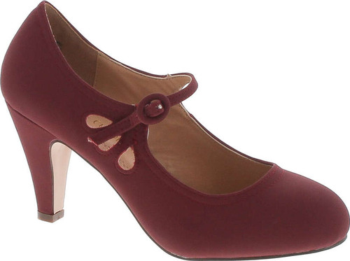 Chase & Chloe Kimmy-21 Womens Round Toe Mid Heel Mary Jane Pumps-Shoes Pumps