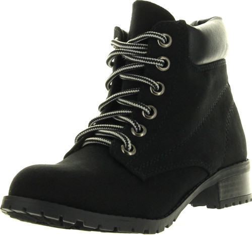 Soda Womens Equity-S Padded Collar Ankle Lace Up Boot