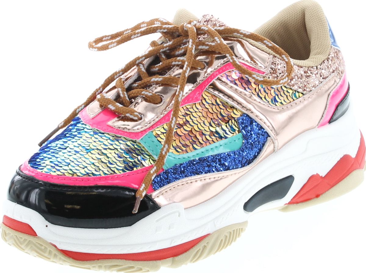 sequin trainers womens
