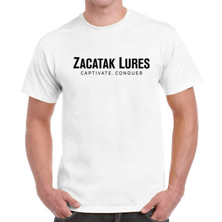 Zacatak Lures T Shirt in White - Front