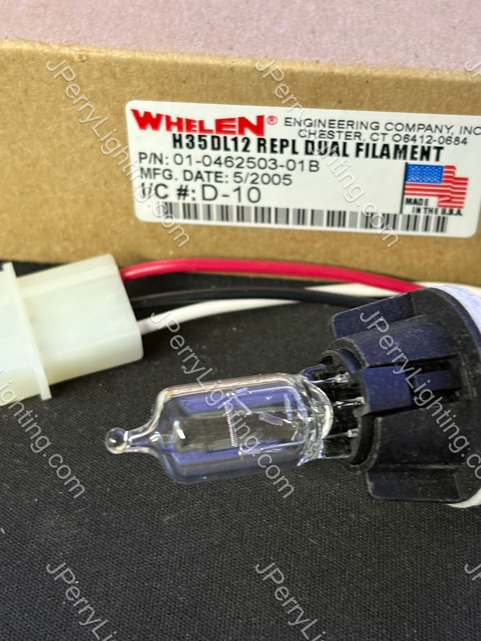 NOS H35DL12 Whelen DUAL FILAMENT bulb 35 Watt PUSH IN BULB WITH ...