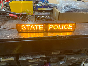 STATE POLICE Lighted Message Dash Light AMBER (Forward)