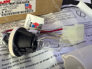 NOS H27TL12 Whelen Push in bi pin bulb  Watt H27SN12 WITH TWISTLOCK HOUSING