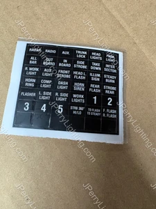 Sticker sheet Style 3 For Whelen Controllers