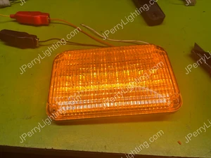 New Old Stock AMBER LED CLEAR LENS Whelen 600 LED with Internal Flasher