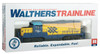 EMD GP9M - Standard DC -- Ontario Northland #1600 (yellow, blue; Chevrons Logo)