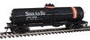 Tank Car - Ready to Run -- Atchison, Topeka & Santa Fe #98016 (black, Orange & White Stripes)