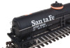 Tank Car - Ready to Run -- Atchison, Topeka & Santa Fe #98016 (black, Orange & White Stripes)