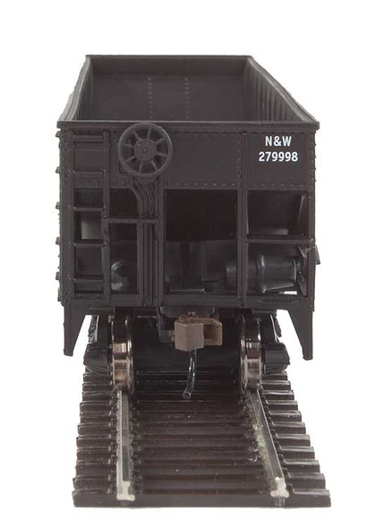 Offset Quad Hopper - Ready To Run -- Norfolk & Western (black; Block N&W, Hamburger Logo)