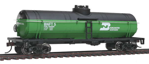 Tank Car - Ready To Run -- Burlington Northern (Cascade Green, black, white)