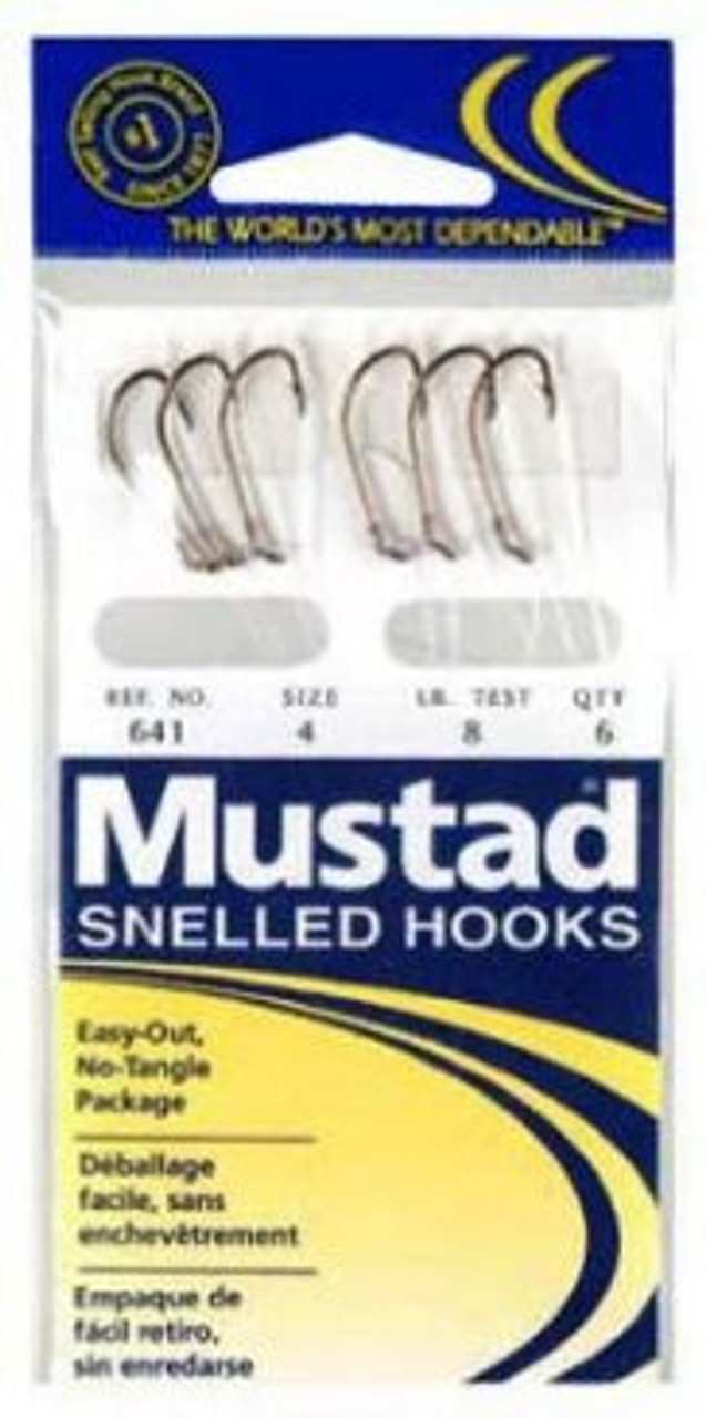 Mustad Snelled Beak bait Holder Hooks Sz 4