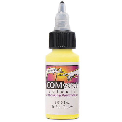 Com Art Colours Acrylic Transparent Pale Yellow 1 oz