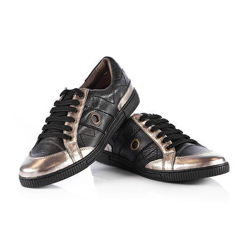 Silver/Black Sneaker for Men