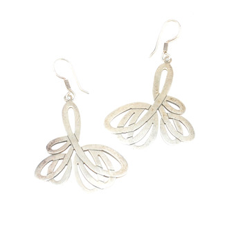 925 Sterling Silver Illustrated Tulip Earrings