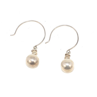 925 Silver Ball Drop Earrings