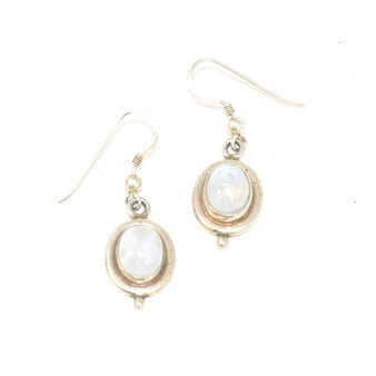 925 Sterling Silver Moonstone Dangle Earrings