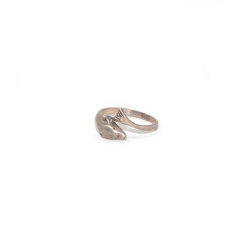 Sterling Silver Dolphin Wrap Ring Size 7.75
