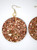 Rose Gold Disk | Handmade Glitter Earrings