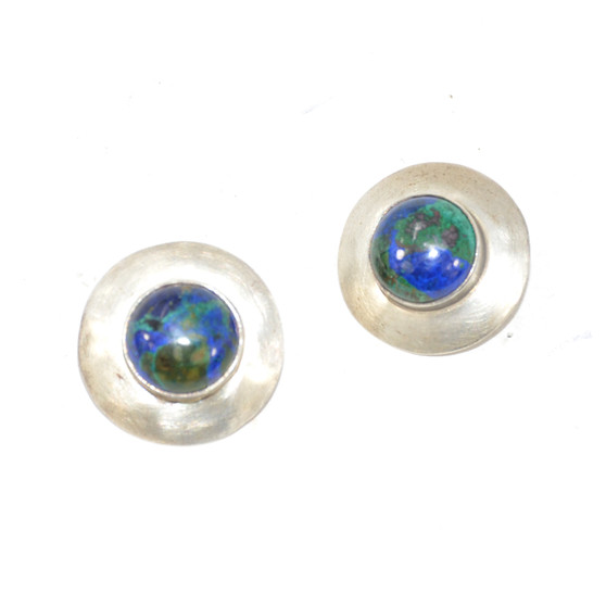 925 Sterling Silver Geometric Earth Earrings