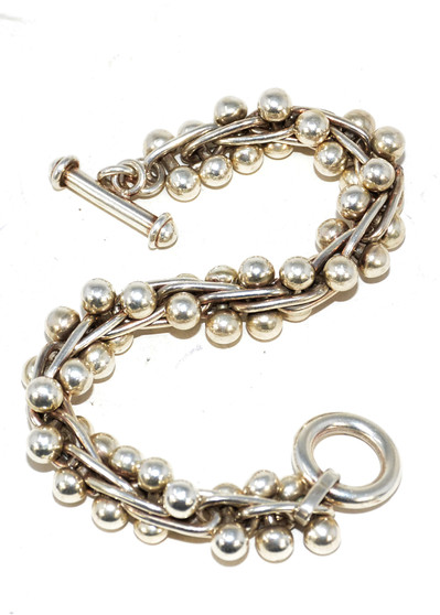 Sterling Silver Silpada DNA Ball Bead Bracelet