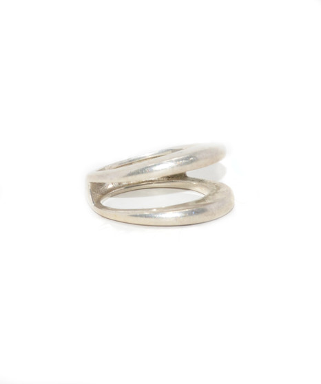 Sterling Silver Minimalist Double Band Ring