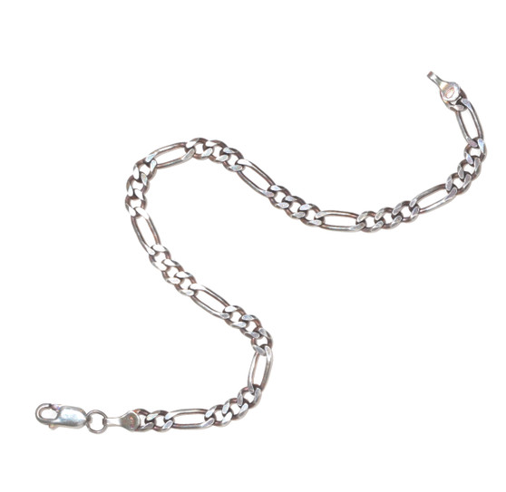 925 Sterling Silver Petite Figaro Bracelet