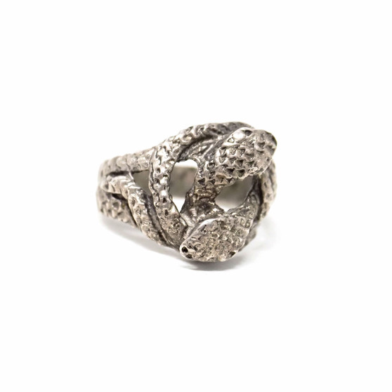 925 Sterling Silver Two-Headed Snake Ring