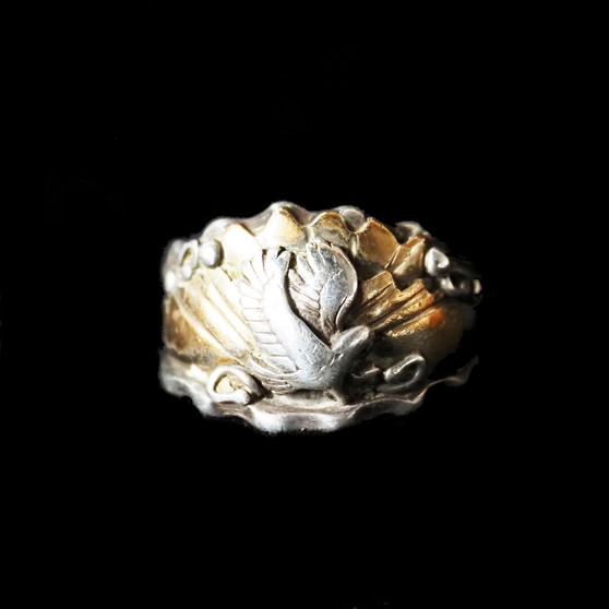 Sterling Silver 925 Americana Eagle Ring - Size 11.25