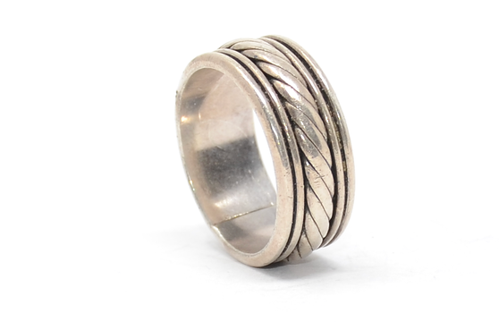 Sterling Mexico Rope Detail Band Ring