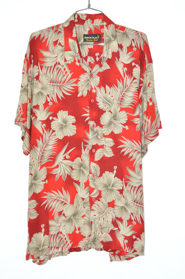 Red Burst & Champagne Orchid Hawaiian Shirt | 54 XXXL