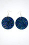 Sapphire Disk | Handmade Glitter Earrings