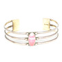 925 Rose Quartz Cuff Bracelet