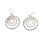 925 Sterling Silver Abstract Circle Pattern Earrings