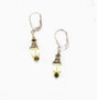 Sterling Yellow Cubic Zirconia  Dangling Earrings