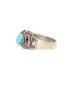 925 Sterling Silver Organic Floral Turquoise Ring