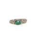 925 Sterling Silver Southwest Style Malachite Leaf Ring