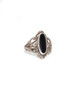 Sterling Silver Art Nouveau Obsidian Ring