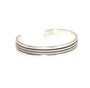 925 Sterling Silver Rope Channel Cuff