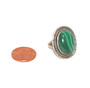  925 Sterling Silver Malachite Cabochon Ring