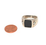 Sterling Silver Avon Onyx Signet Ring