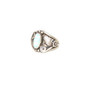 Sterling Silver Opal Running Bear Navajo Ring