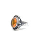 925 Sterling Amber Ring