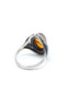 925 Sterling Amber Ring