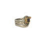 Sterling Silver and Brass Organic Wrap Inlay Ring