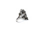 925 Sterling Smoky Quartz Brutalist Ring