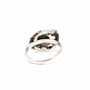925 Sterling Silver Organic Forms Garnet Ring